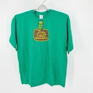 Reno ENVY vintage trailer logo green T-shirt casual camping cotton size XXL